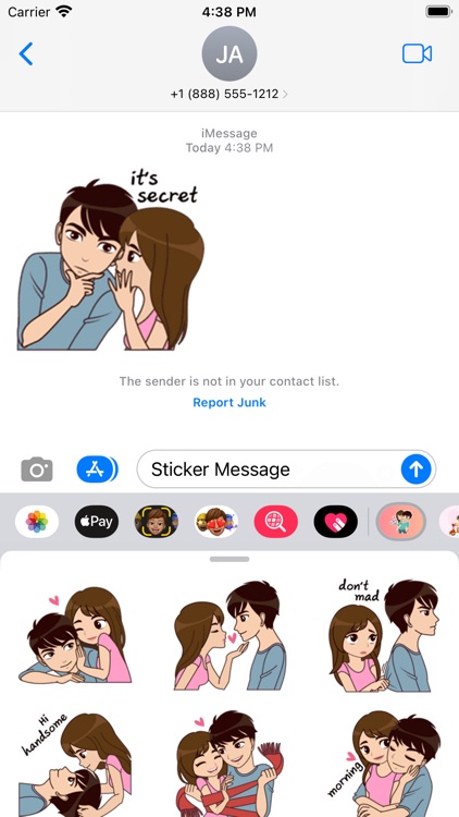 Romantic Couple Love Stickers by IMAD MBARKI