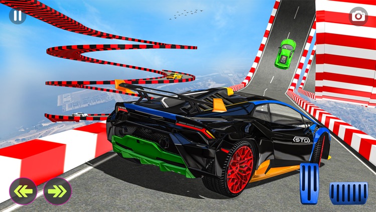 Crazy Car Stunt Sky Ramp Game screenshot-3