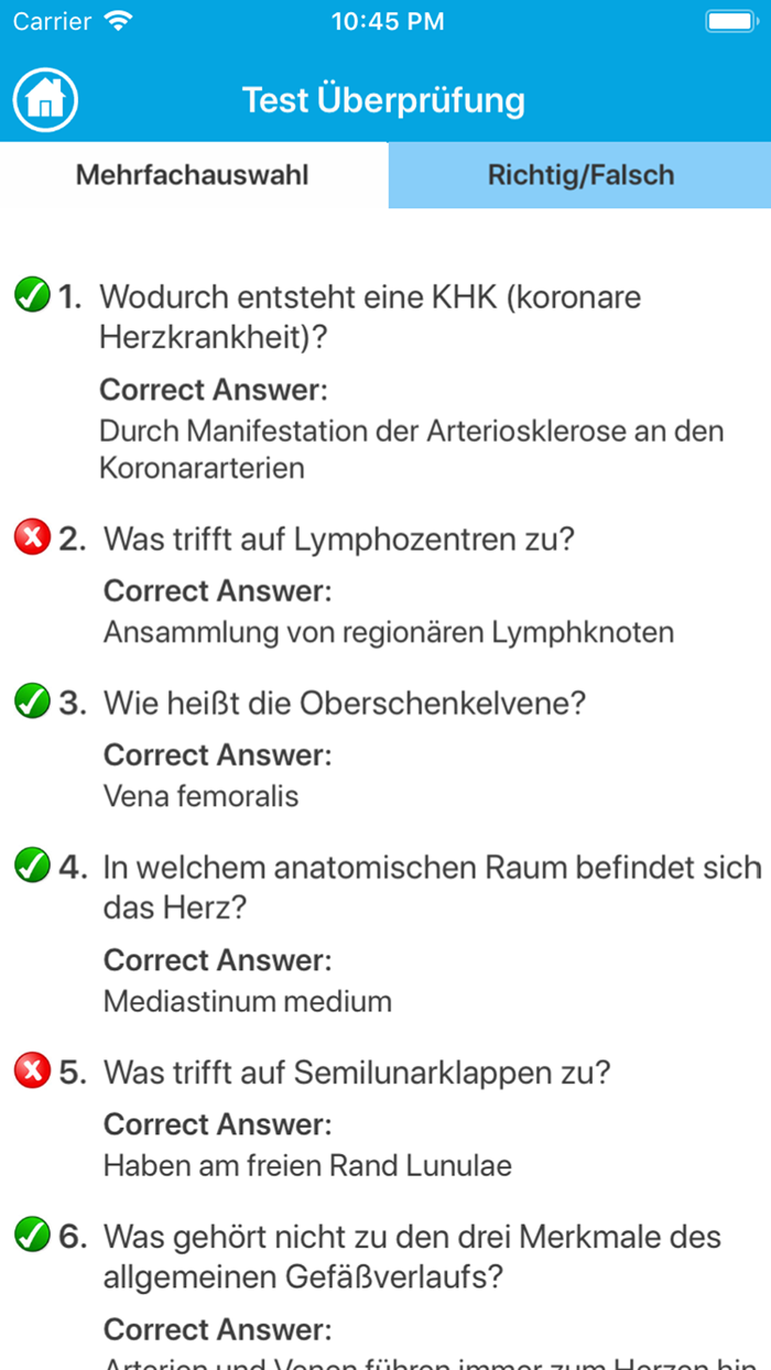 Herz-Kreislaufsystem Quiz