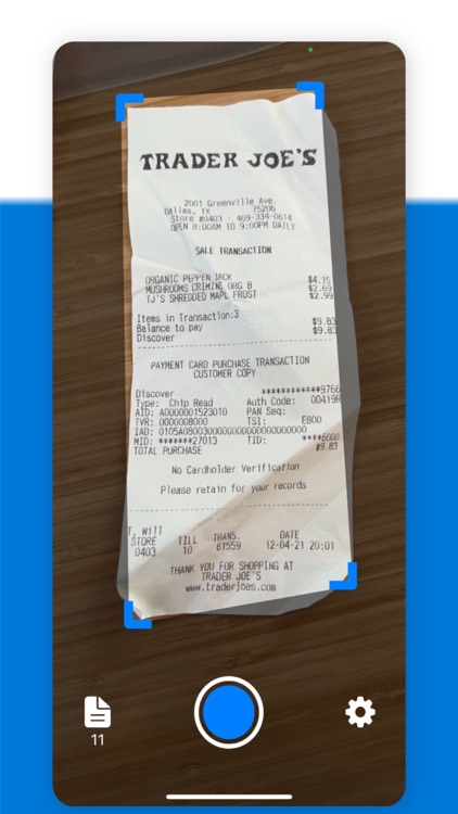 Capture: Receipt Tracker