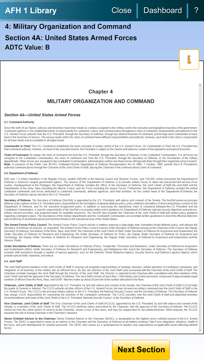 AFH 1 Suite NCO 2021-2023