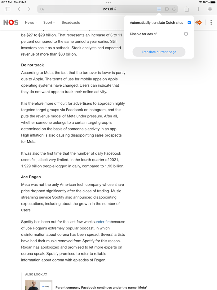 Dutch Translation for Safari