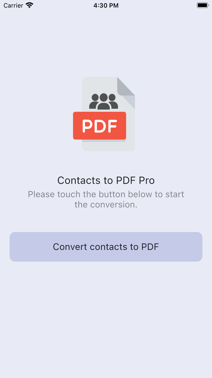 Contacts To Pdf Pro