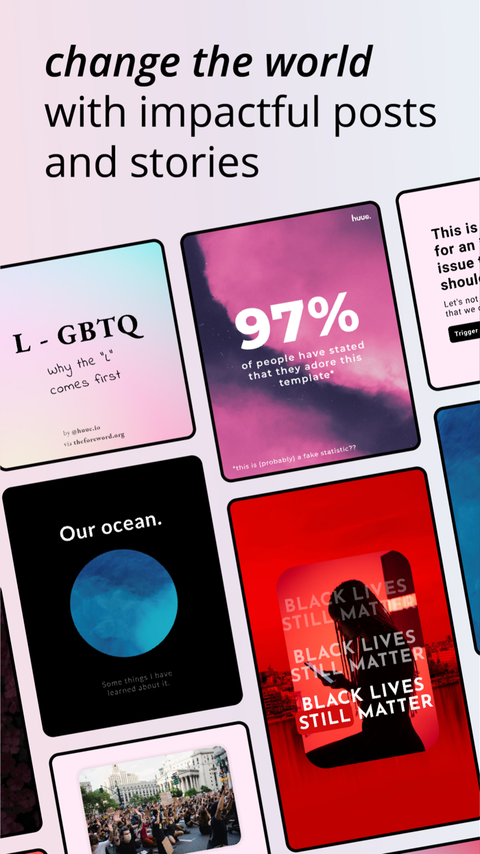 huue activist post maker