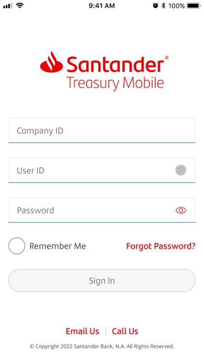 Santander Treasury Mobile