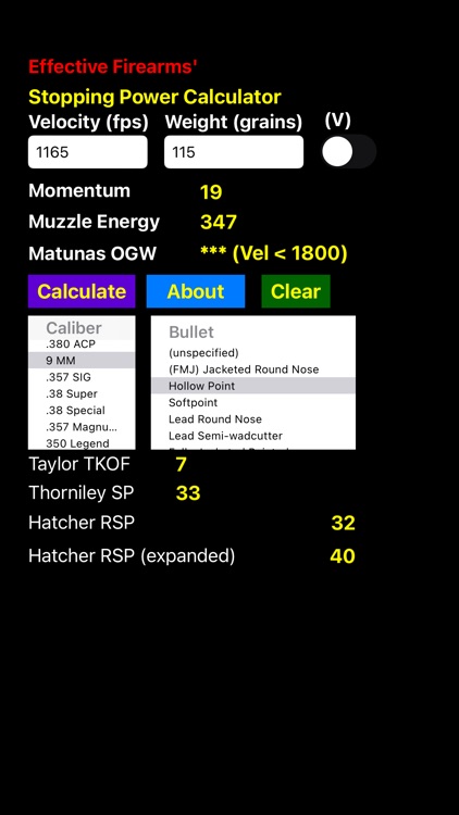 Stopping Power Calculator screenshot-5