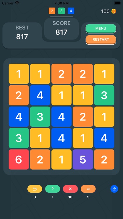 Match number puzzle