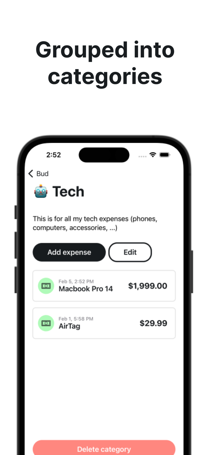 Bud - Minimal Expense Tracker