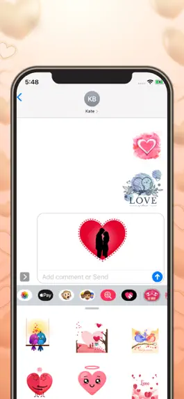 Game screenshot Love Stickers for iMessage! hack
