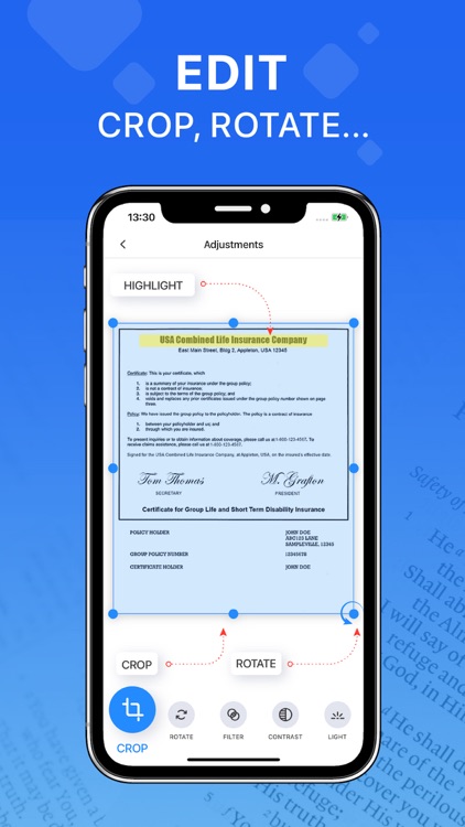 Scanner : Scan and sign pdf