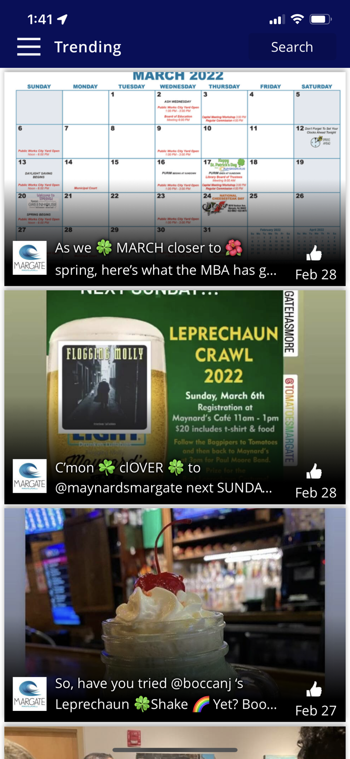 Margate NJ, Shop Dine Live