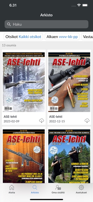 Ase-lehti on the App Store