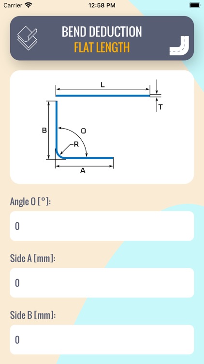 Bend deduction and Flat length