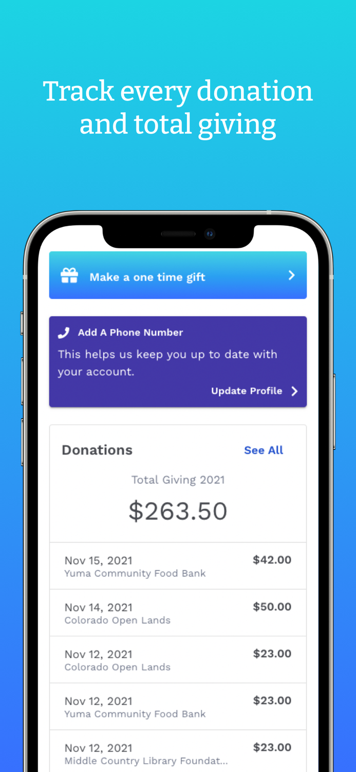 RoundUp App Donate Change