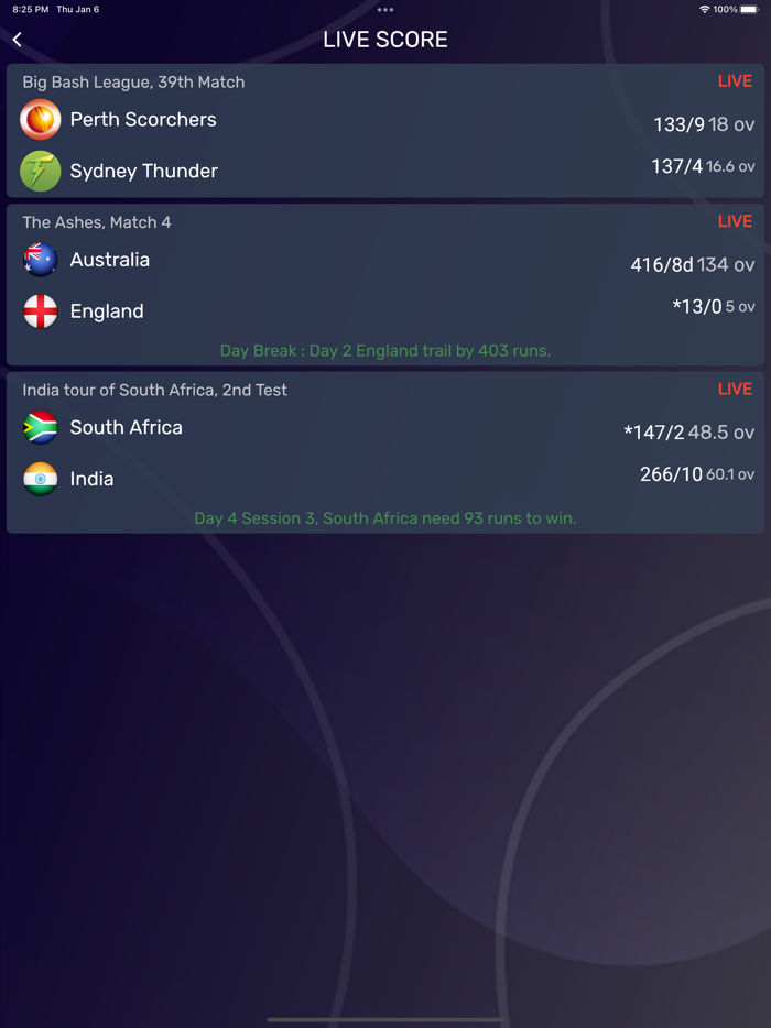 IPL Live - Score Update