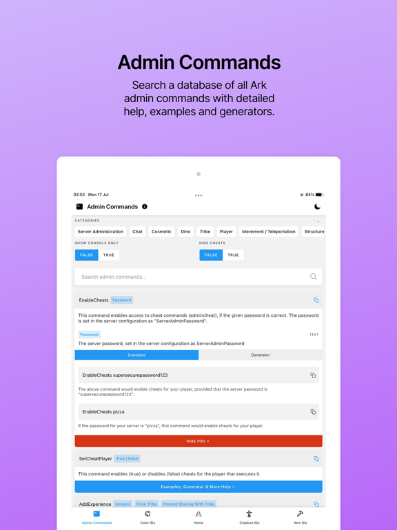 Ark IDs - Admin Commands & IDs screenshot 3