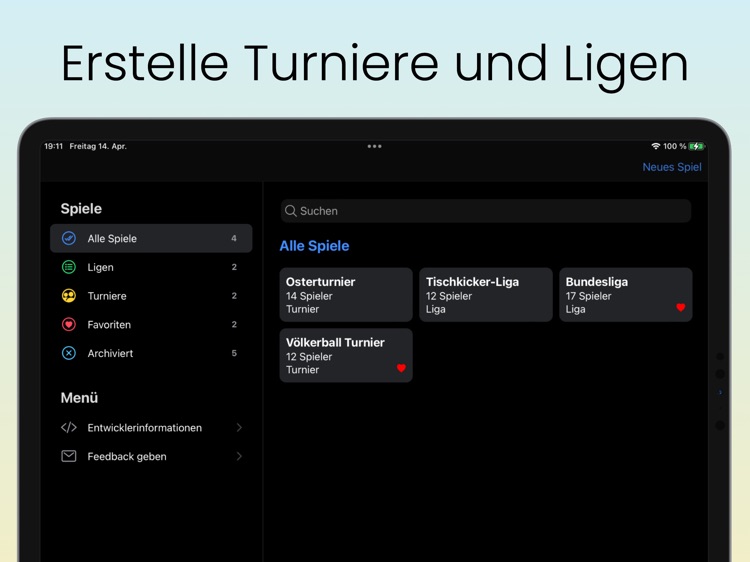 Liga- & Turnierplaner