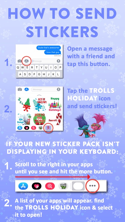 Trolls Holiday Stickers screenshot-4