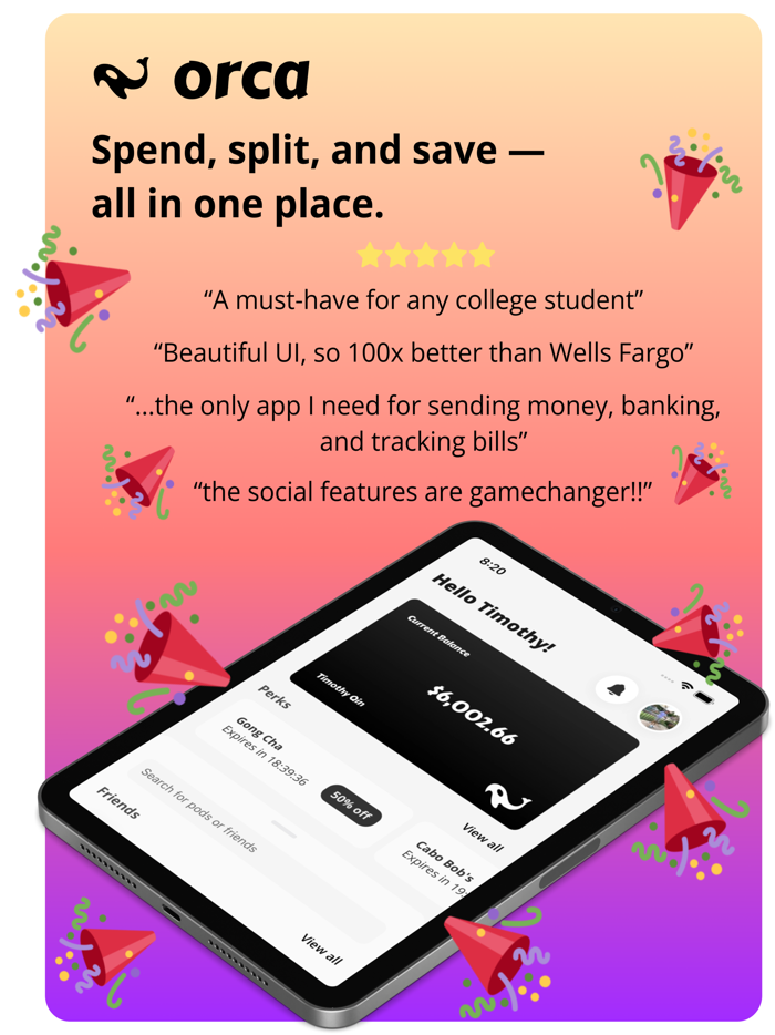 Orca - Spend, Split, Save