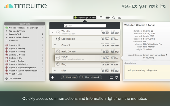 ‎Timelime - Time tracking Screenshot