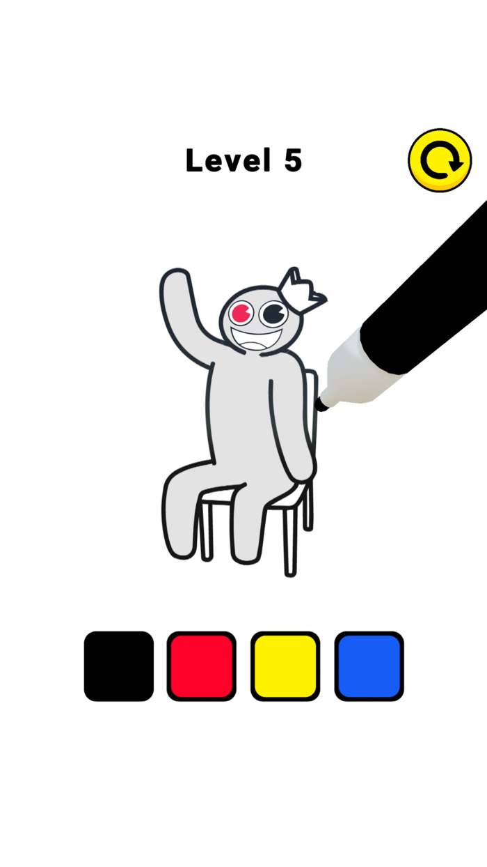 Coloring rainbow blue friends