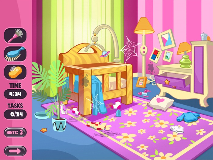 Baby Doll House Cleaning Game