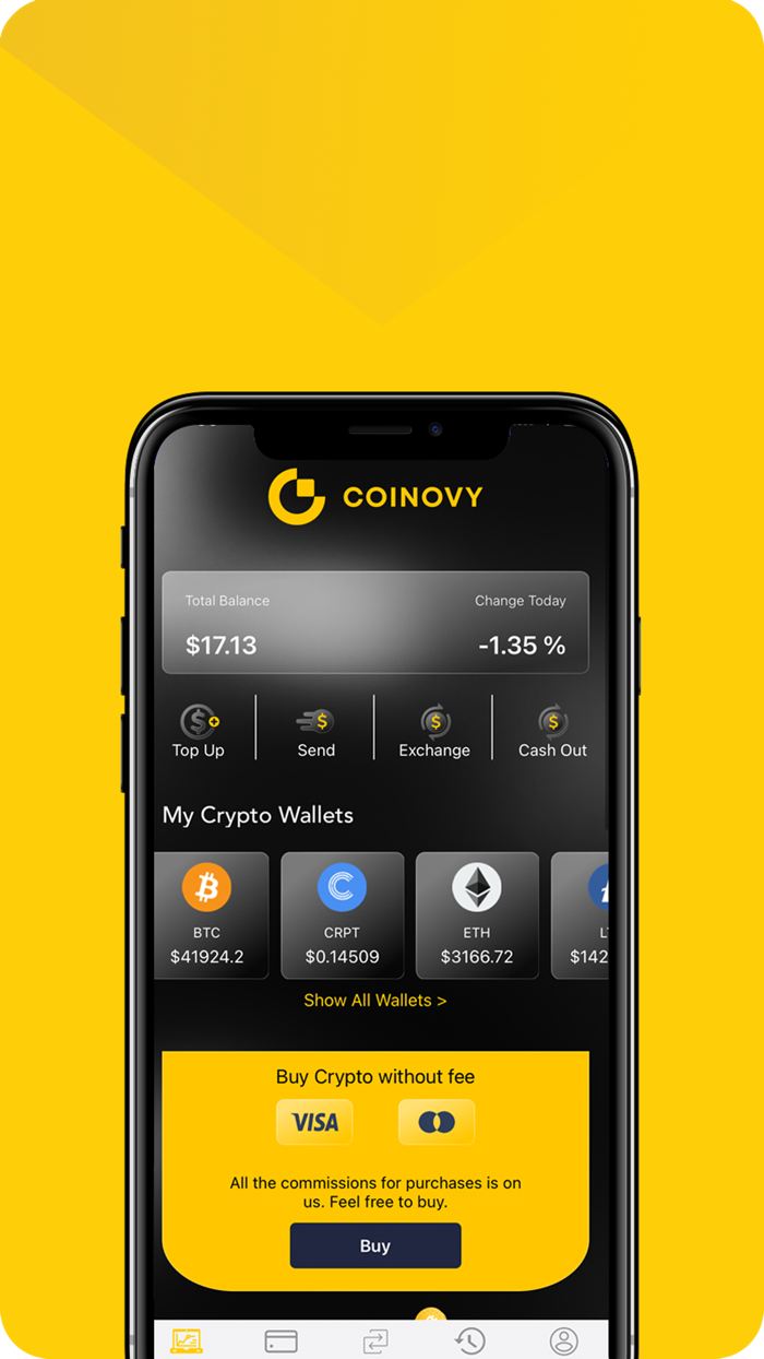 Coinovy Bitcoin Crypto Wallet
