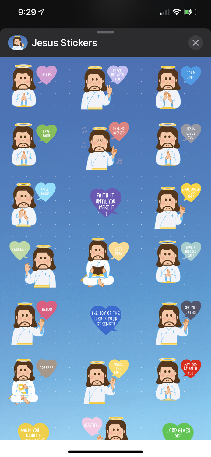 Jesus Stickers Animated