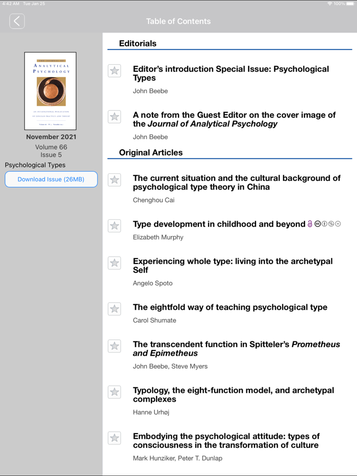 Jrnl of Analytical Psychology