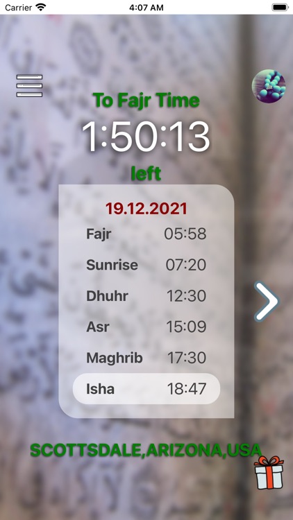 Salat Times and Tasbeeh