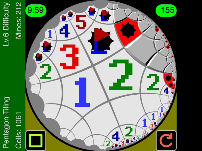 Warped Mines Minesweeper Game