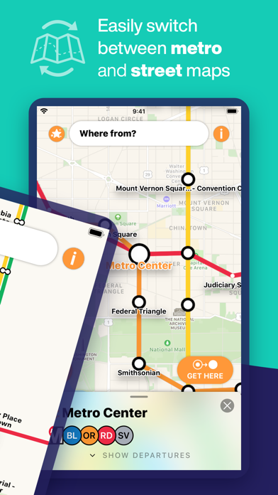 Washington DC Metro Route Map screenshot 2