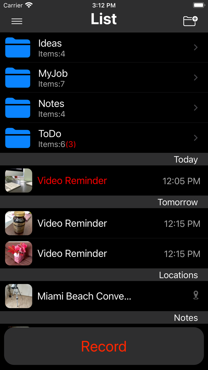 Video Reminders