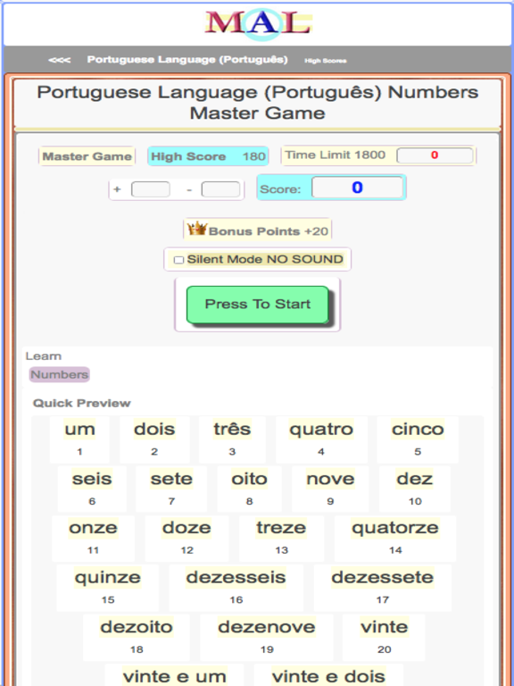 Portuguese M(A)L screenshot 2