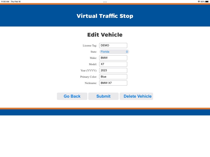 Virtual Traffic Stop