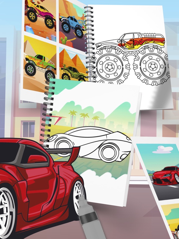 Cute Cars Coloring Book screenshot 2