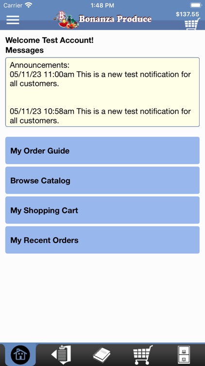 Bonanza Produce Ordering