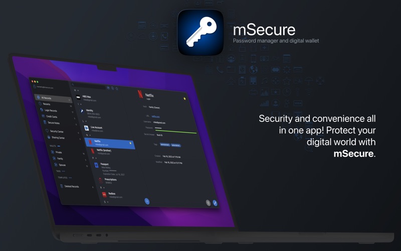 mSecure - Password Manager Screenshot