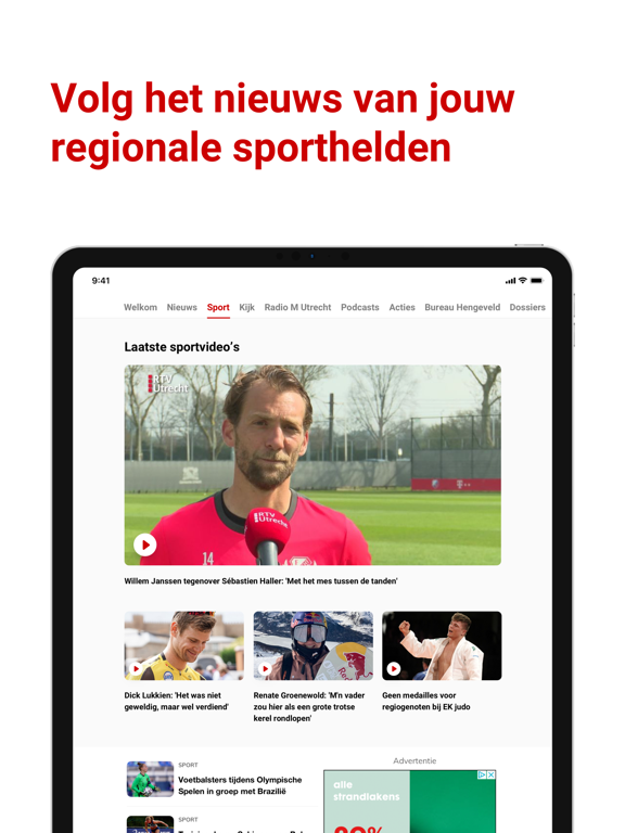 RTV Utrecht iPad app afbeelding 3