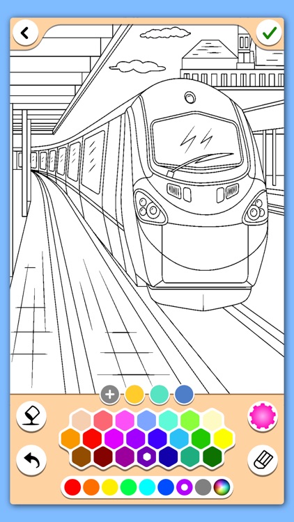 Trains coloring pages