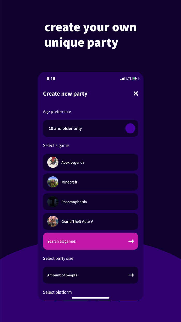 PartyUp - Find New Players
