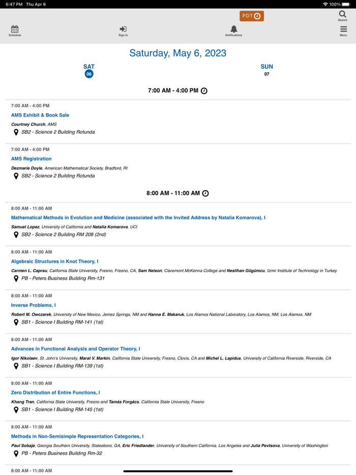 AMS Spring Western 2023