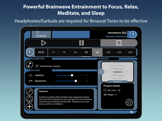 BrainWave: 35 Binaural Series™ Screenshots