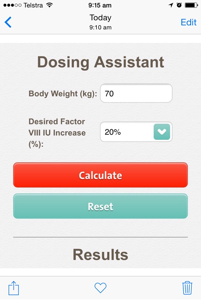 Haemophilia Dosing Assistant screenshot 3