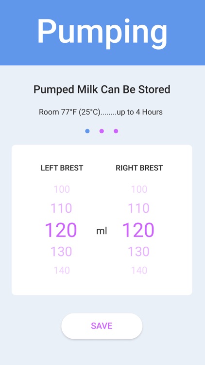 Breastfeeding Tracker, Pumping