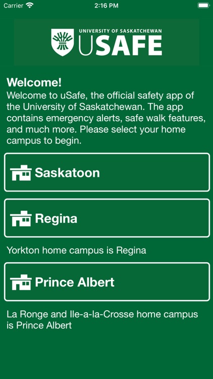 uSafe - Uni of Saskatchewan