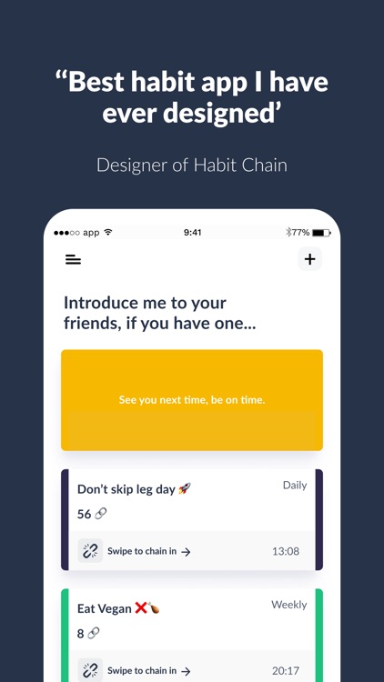 Habit Chain - Create Routines