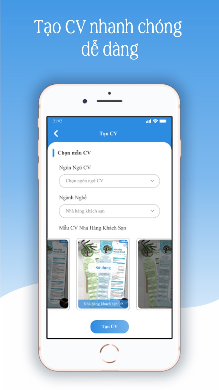 Tạo CV Xin Việc Timviec365.net