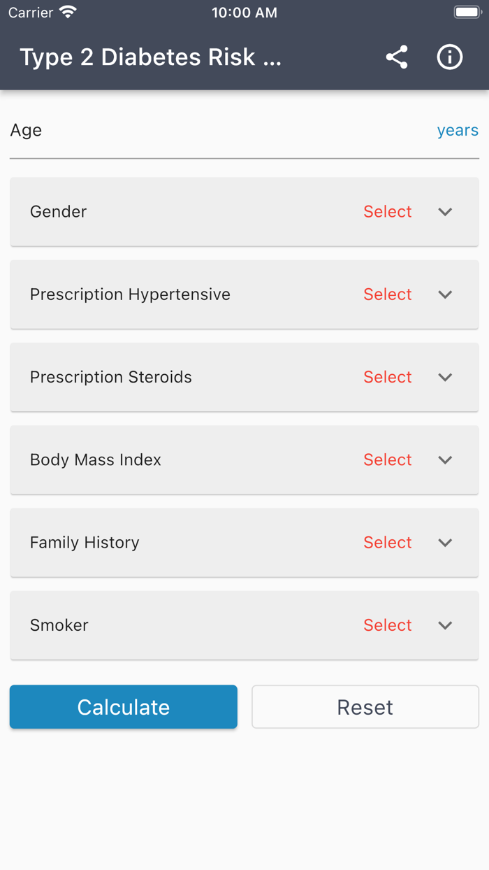 Type 2 Diabetes Risk Score