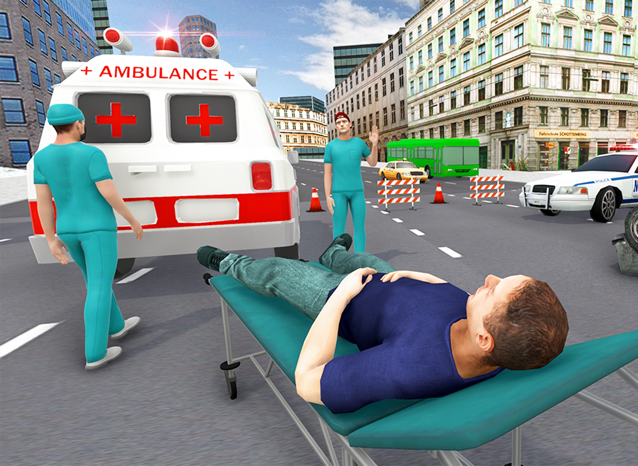 Ambulance Driving - Car Doctor screenshot 2